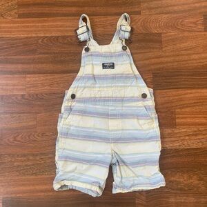 Oshkosh B’gosh Overalls Toddler Boy 4T Shorts Baha Stripes